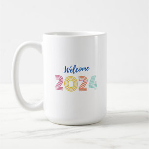 Caneca De Café Bem-vindo Ano Novo 2024