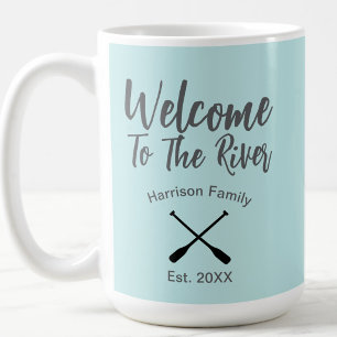 Caneca De Café Bem-vindo ao nome da família personalizado do rio