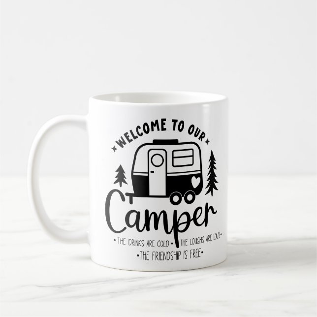 Caneca De Café Bem-Vindo Ao Nosso Camper (Esquerda)