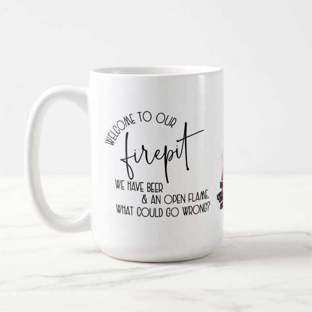 Caneca De Café Bem-vindo ao nosso Firepit (Esquerda)