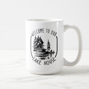 Caneca De Café Bem-Vindo Ao Nosso Lago House Mug