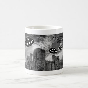Caneca De Café Bem-vindo ao País de Gales com algum visitante ext