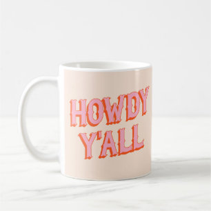Caneca De Café Bem-vindo ao Sul: Howdy Y'all (velhas letras ocide