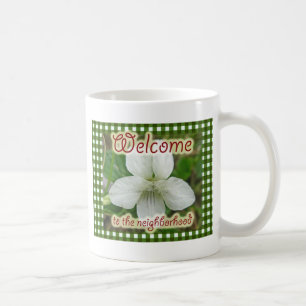 Caneca De Café Bem-vindo ao Violet Branco da Vizinhança