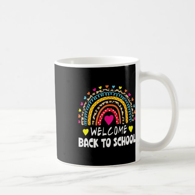 Caneca De Café Bem-vindo Byck à Escola Primeiro Dia de Aula Profe (Direita)