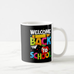 Caneca De Café Bem-vindo de volta à escola no primeiro dia de pro