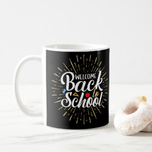 Caneca De Café Bem-vindo de Volta à Escola Primeiro Dia de Aula
