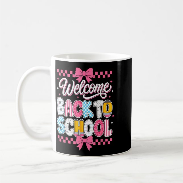 Caneca De Café Bem-vindo de Volta à Escola Professora Sala de Aul (Esquerda)