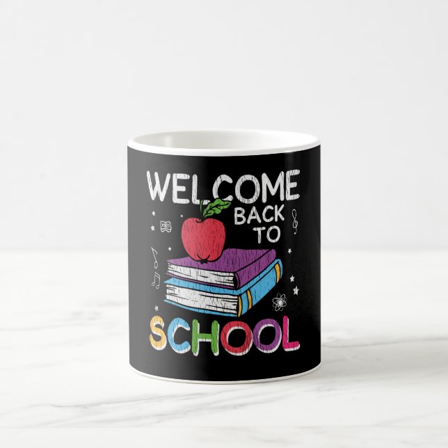 Caneca De Café Bem-vindo de Volta aos Livros do Quadro de Giz Pro (Centro)