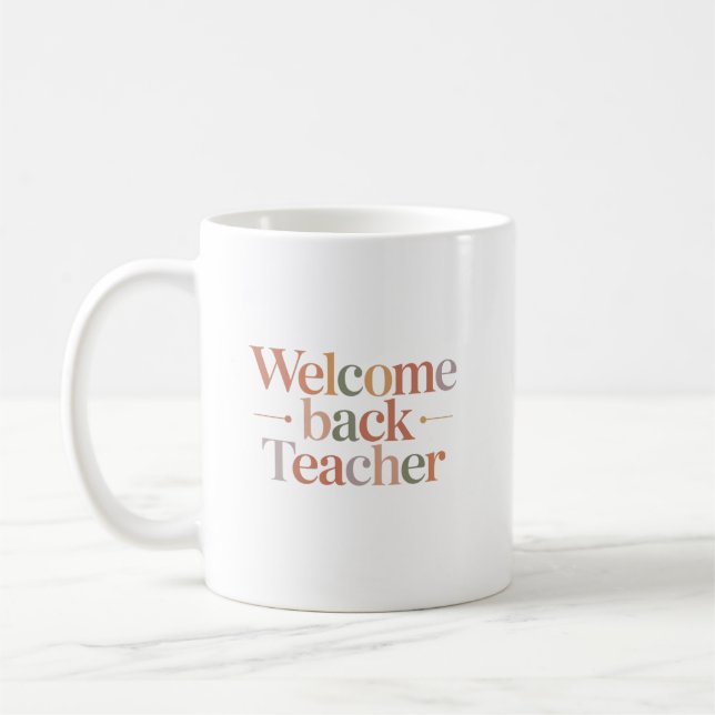 Caneca De Café Bem-vindo de Volta Professor (Esquerda)