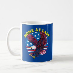 Caneca De Café Bem-vindo em Casa Veterano   Águia Patriótica