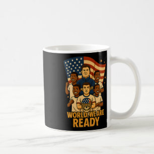 Caneca De Café Bem-vindo Mundo Estamos Prontos Para Futebol 2026