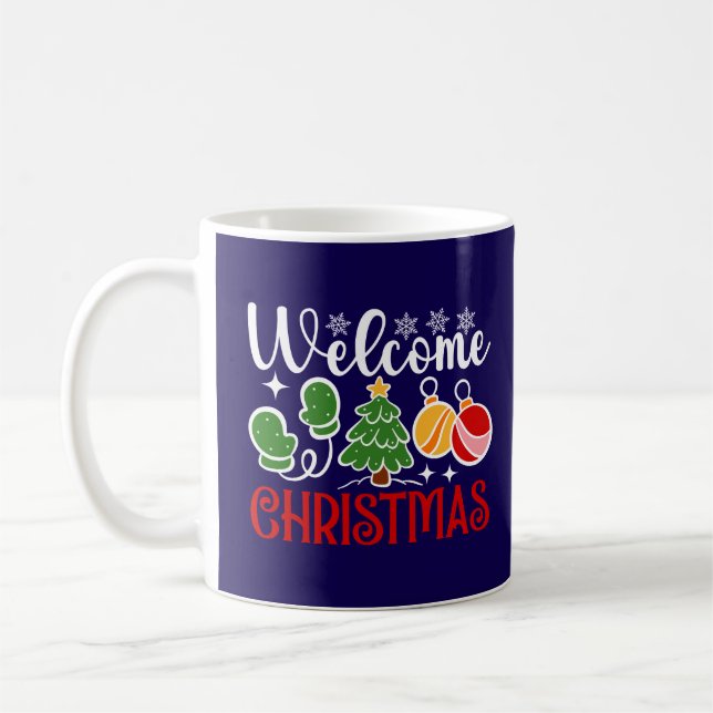 Caneca De Café Bem-vindo Natal-63758 (Esquerda)