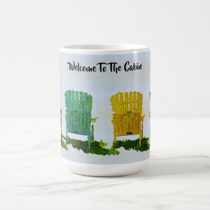 Caneca De Café Bem-vindos às cátedras de Adirondack com Cor de Ca