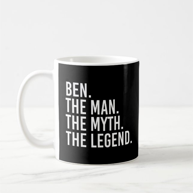 Caneca De Café Ben O Homem O Mito A Lenda Engraçada Ideia (Esquerda)