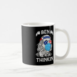 Caneca De Café Ben Thinkin 4 De Julho Divertido Benjamin Franklin