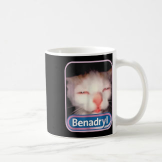 Caneca De Café Benadryl Meme Cat Engraçados Gatos Adolescentes Ca