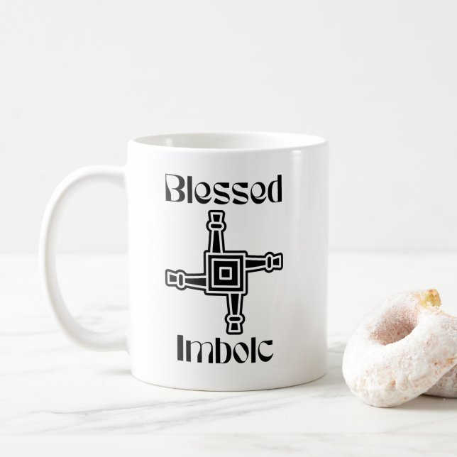 Caneca De Café Bênção da Cruz da Brigada Imbolc (Com Donut)