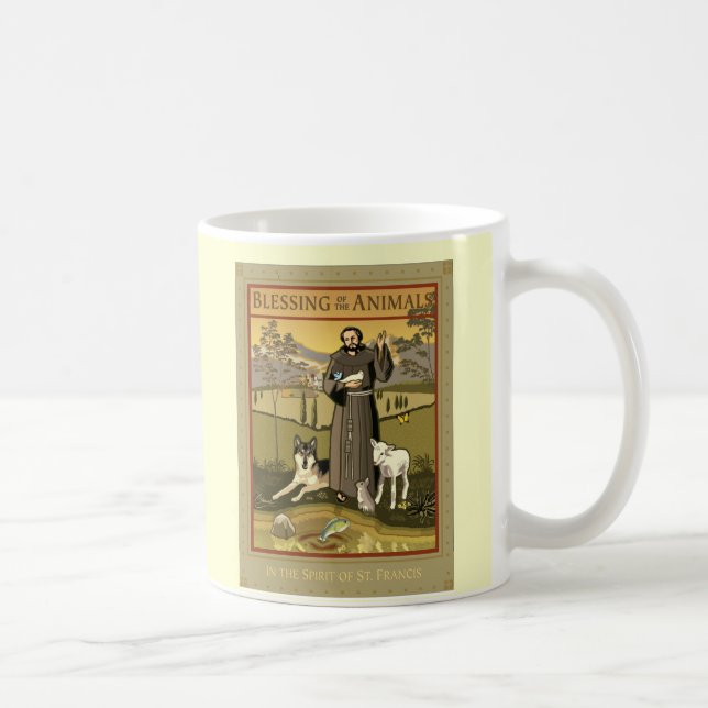 CANECA DE CAFÉ BÊNÇÃO DO POSTER DOS ANIMAIS (Direita)