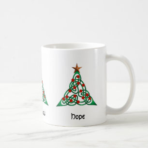 Caneca De Café Bênçãos de Yuletide, cumprimentos, esperança