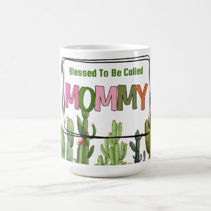 Caneca De Café Bendita por ser chamada de Mamãe Cactus