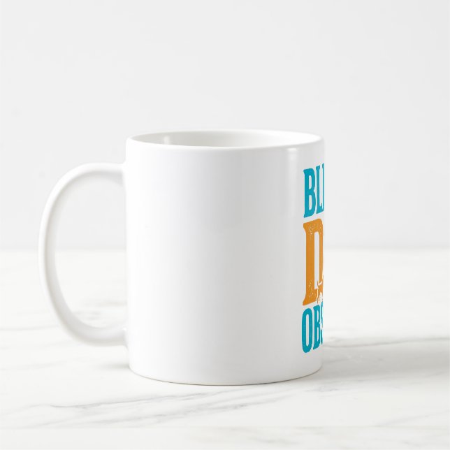 Caneca De Café Bendito E Obsessivo Por Cães Design De Amante De C (Esquerda)