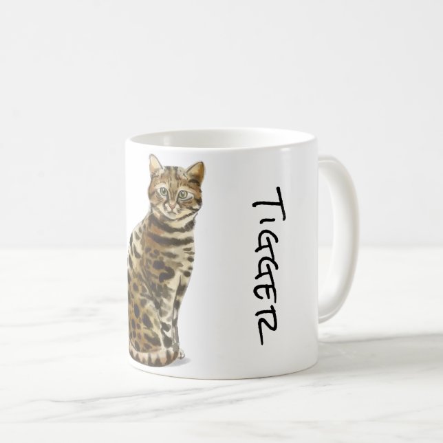 Caneca De Café Bengal Feline (Frente Esquerda)