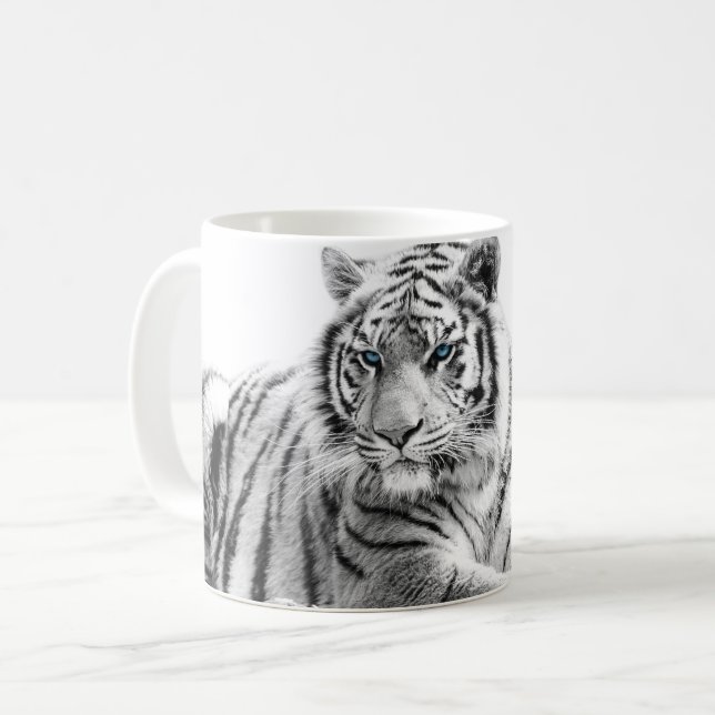 Caneca De Café Bengal White Tiger (Frente Esquerda)