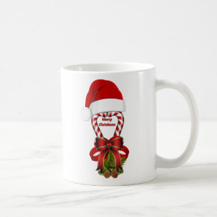 Caneca De Café Bengala de Docinho de Hortelã Vermelho para o Nata