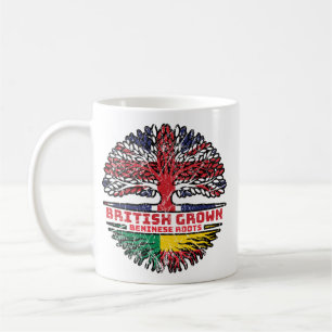 Caneca De Café Benin Beninese British Tree Roots Flag