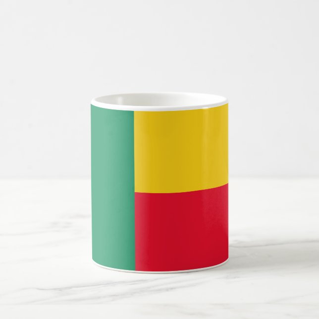 Caneca De Café Benin Flag (Centro)