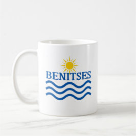 Caneca De Café BENITSES Grécia de Corfu, Ondas Sun
