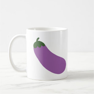 Caneca De Café Berinjela Roxa Fresca Presente Jardim de Legumes