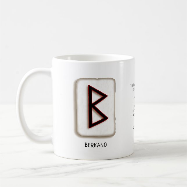 Caneca De Café Berkano RuneStone Mug (Esquerda)
