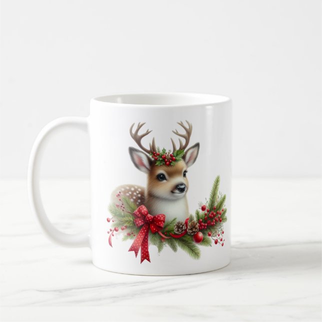 Caneca De Café Berna de Natal Watercolor (Esquerda)