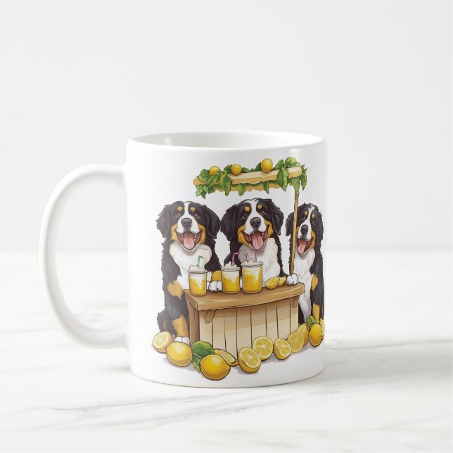 Caneca De Café Bernarês Cães de Montanha Lemonade Stand (Esquerda)