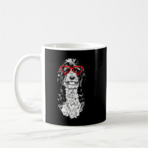 Caneca De Café Bernedoodle Dia de os namorados Doodle Cachorro Ca