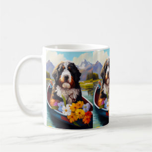 Caneca De Café Bernedoodle em um remo: Uma aventura cêntrica