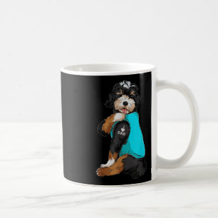 Caneca De Café Bernedoodle I Love Pai Tattoo Roupa, Pai De Cão
