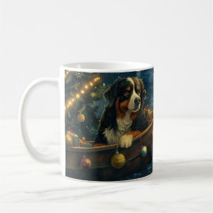 Caneca De Café Bernese Mountain Christmas Voyage festiva