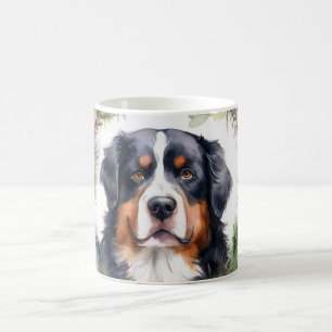 Caneca De Café Bernese Mountain Christmas Wreath Festivo