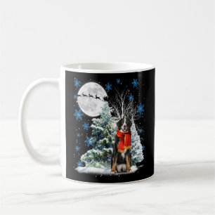 Caneca De Café Bernese Mountain Dog Sob Moonlight Snow Christma