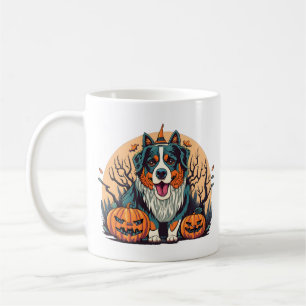 Caneca De Café Bernese Mountain Dog Spooky Halloween
