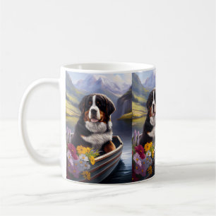 Caneca De Café Bernese Mountain em um Remo: Uma Aventura Cênica