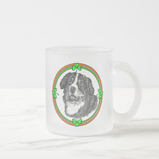 Caneca De Café Bernese Mtn Dog St Patricks (Direita)