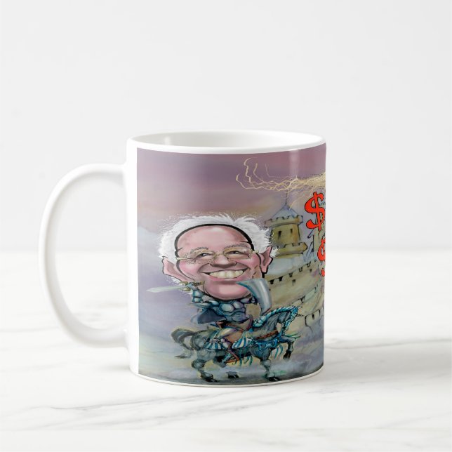 Caneca De Café Bernie Sanders Tributando o Bilionário Monstro (Esquerda)