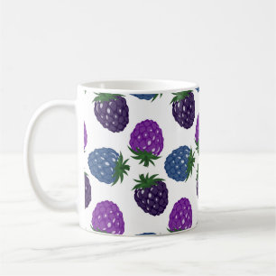 Caneca De Café Berries Coloridos: Padrão Multicolorido Sem Costur
