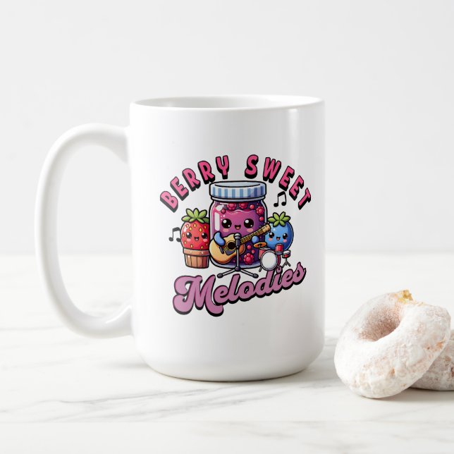 Caneca De Café Berries Cons Jamming Melodias Doces (Com Donut)