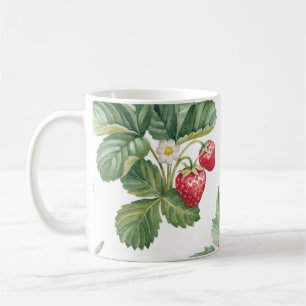 Caneca De Café Berries de Aquarelas Ilustração Padrão Invisível