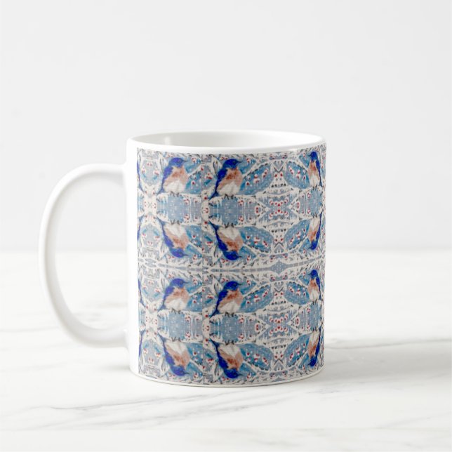 Caneca De Café Berry Bluebird na Copa da Neve (Esquerda)